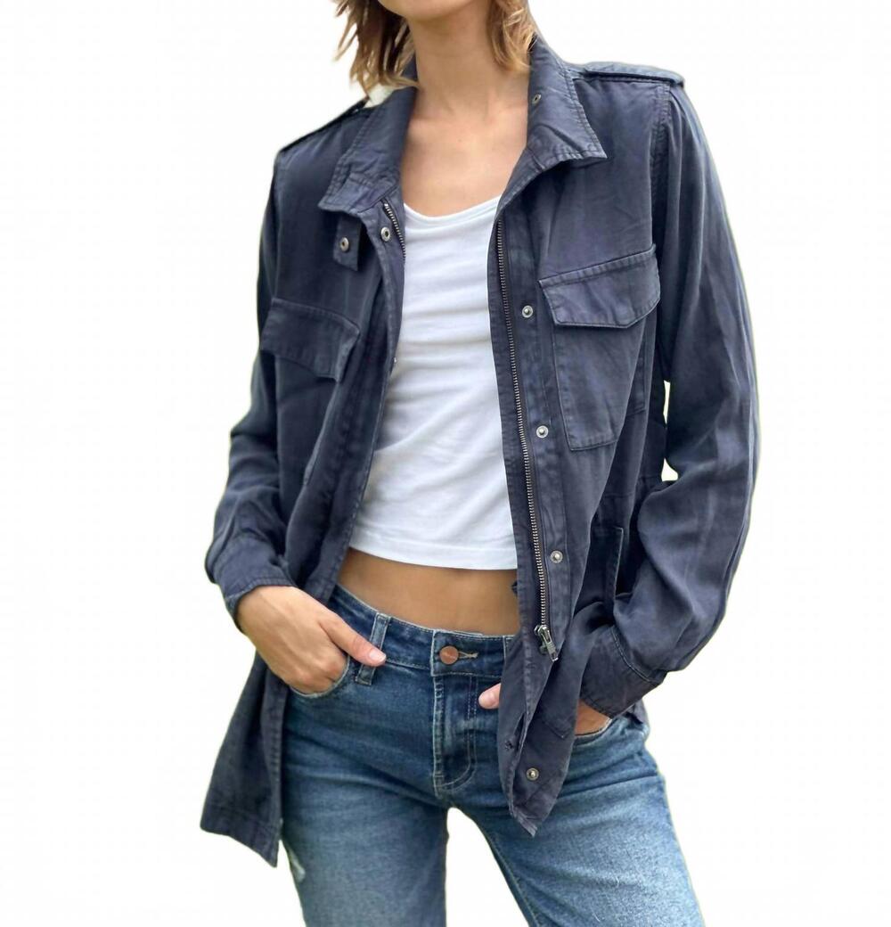 NEW WASH LAB swing jacket in blue black